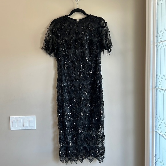 New Black Sequin Midi Dress - Picture 6 of 14